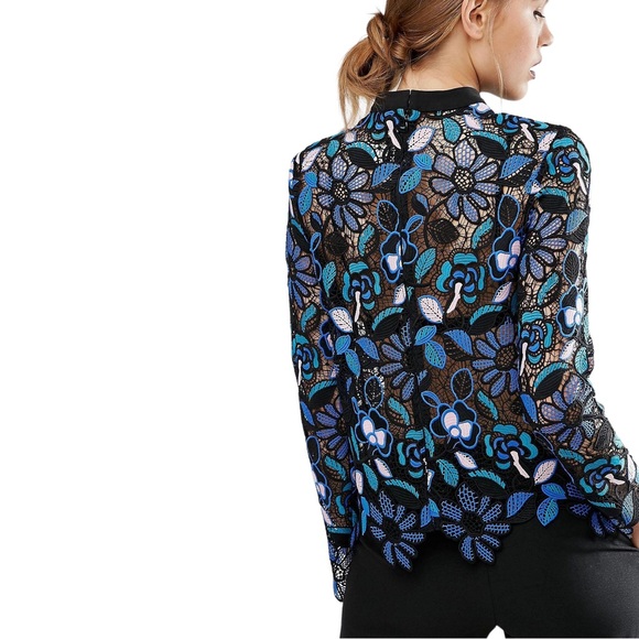 SELF PORTRAIT Garden Guipure Lace Blouse - Picture 3 of 12